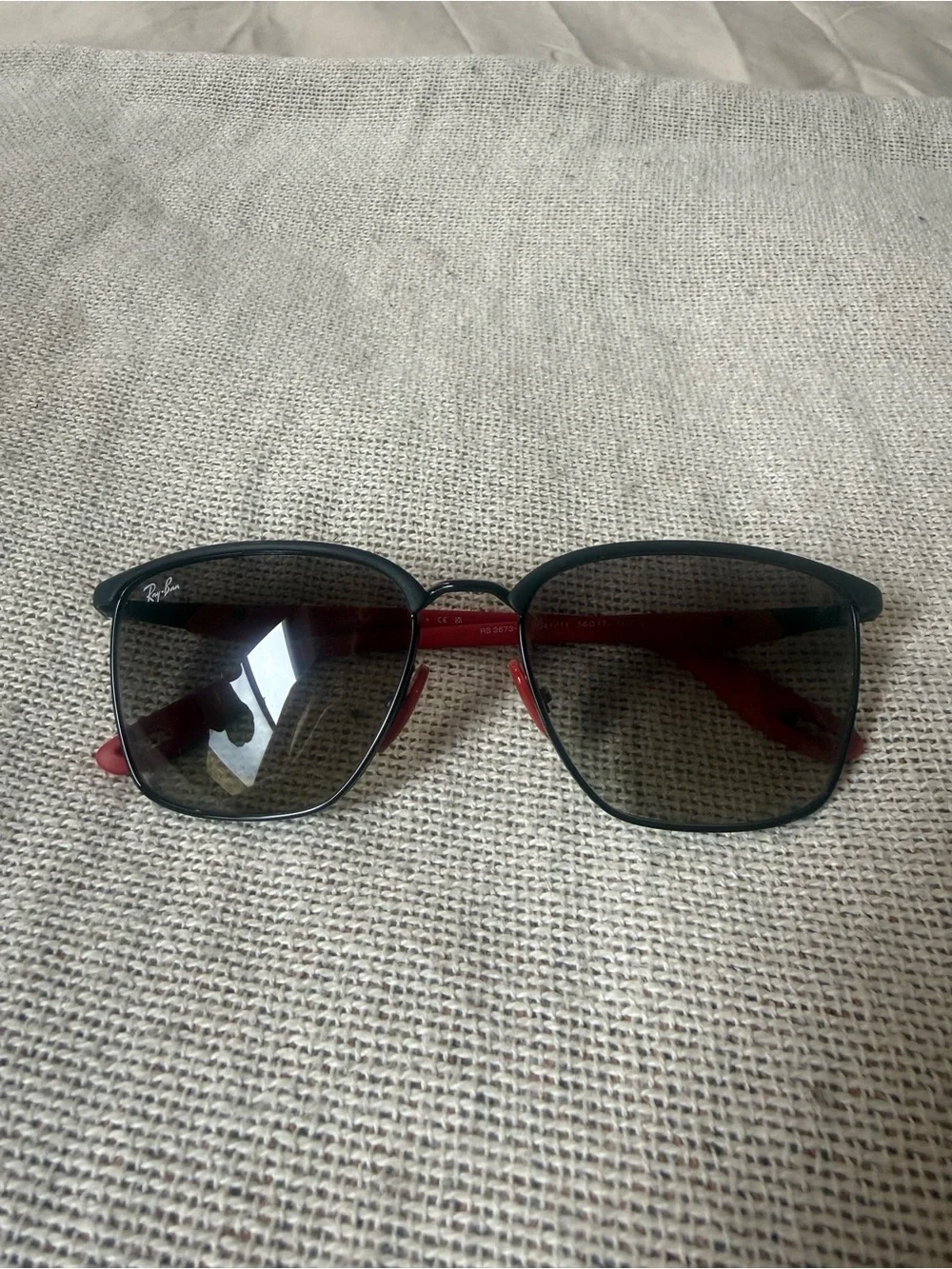 Ray-Ban Ferrari limited edition Black Frames with Red Temples Sunglasses